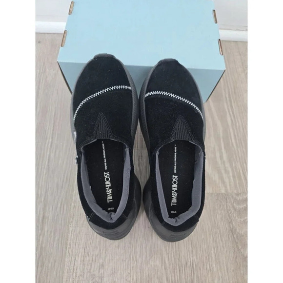 Toms Krost Alpargata Gamma Black Slip On Collab Comfort Support Suede Shoes 6.5 - Picture 5 of 9